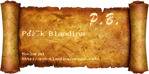 Pók Blandina névjegykártya
